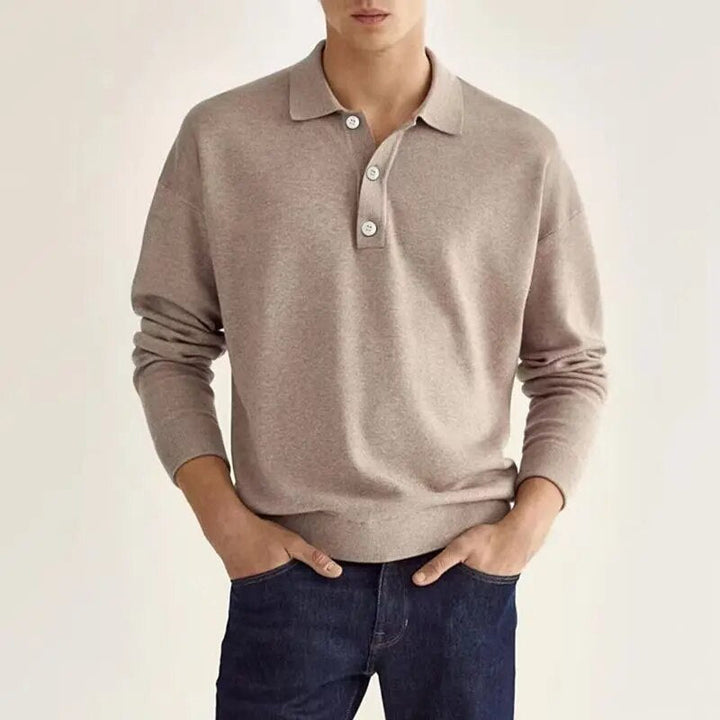 Werner Herren Langarm-Poloshirt