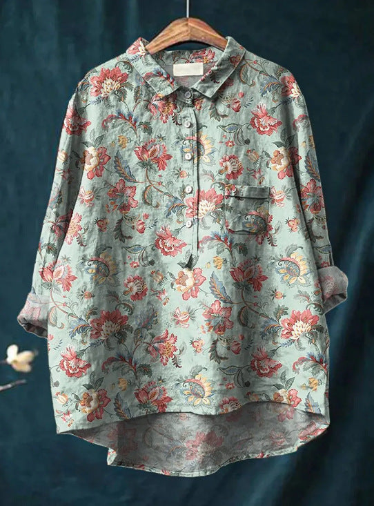Harmine Florale Damenbluse