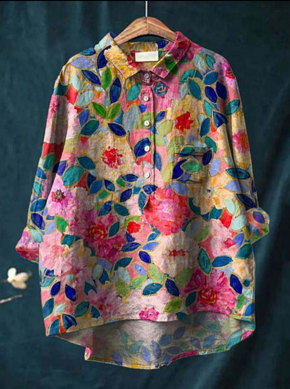 Harmine Florale Damenbluse