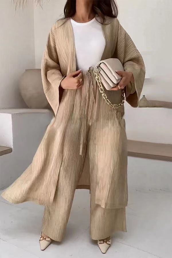 Aenne Elegantes Strickjacken- & Hosen-Set