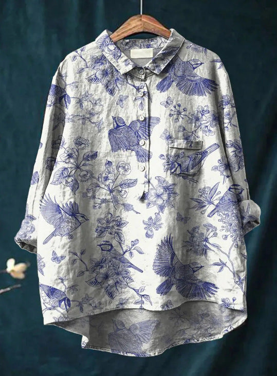 Harmine Florale Damenbluse