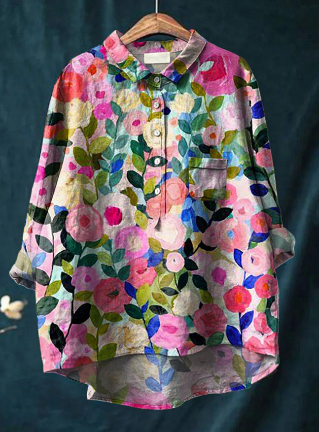 Harmine Florale Damenbluse
