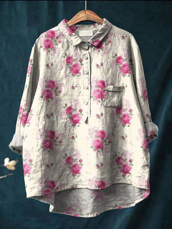 Harmine Florale Damenbluse