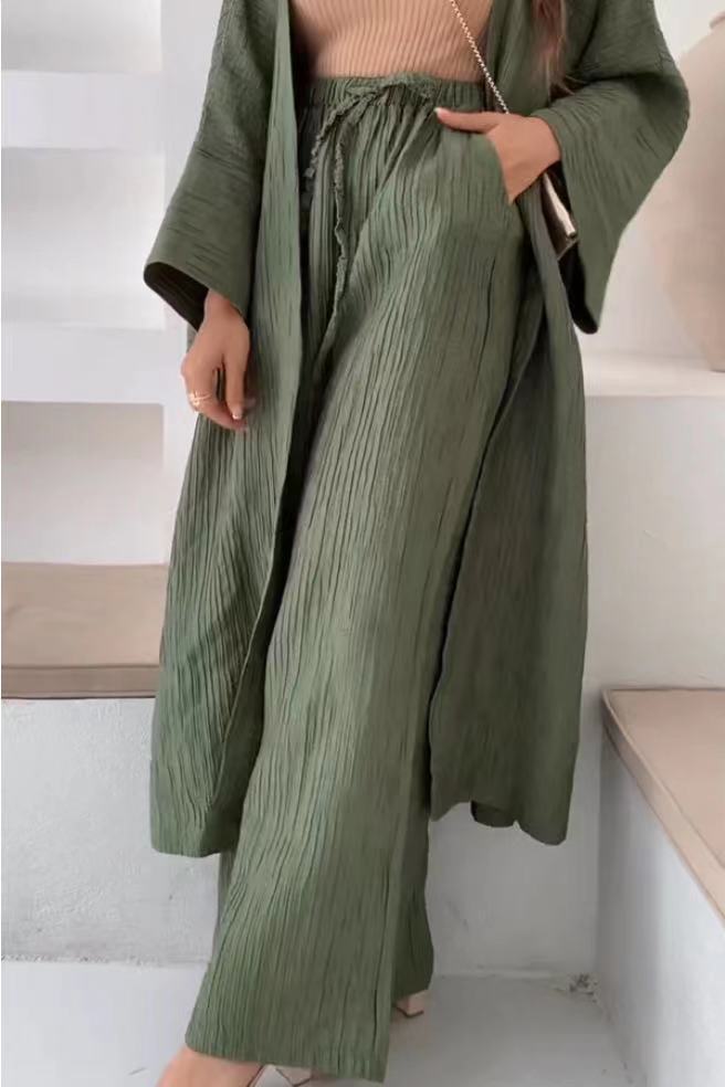 Aenne Elegantes Strickjacken- & Hosen-Set