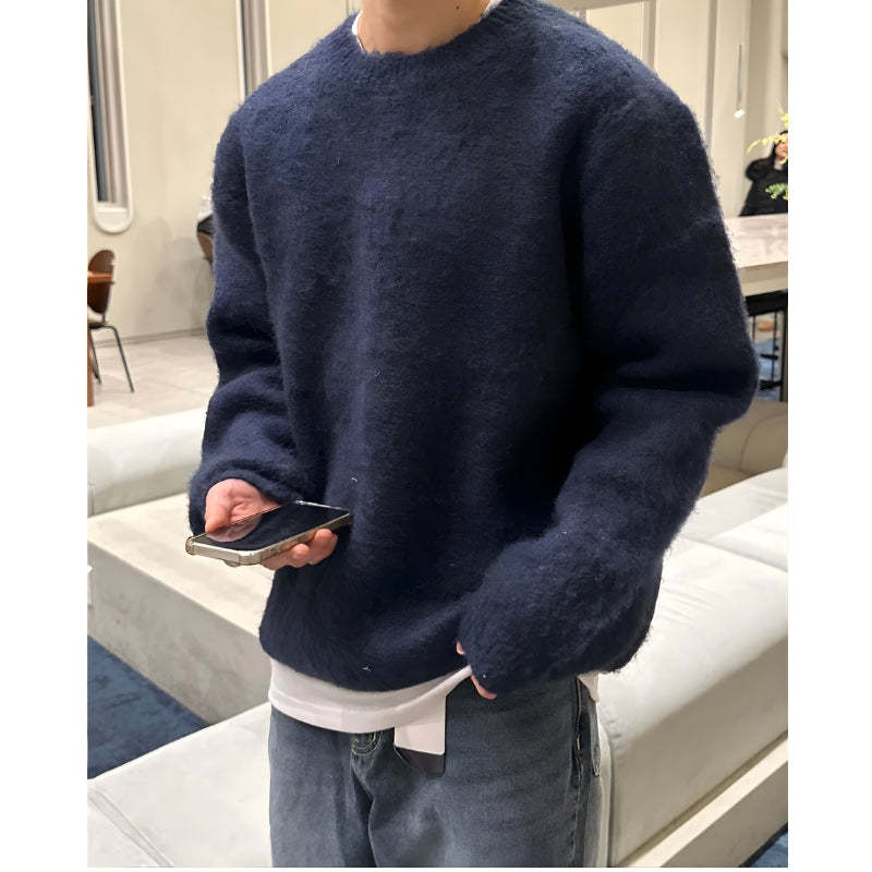 Pullover mit Rundhalsausschnitt für Herren