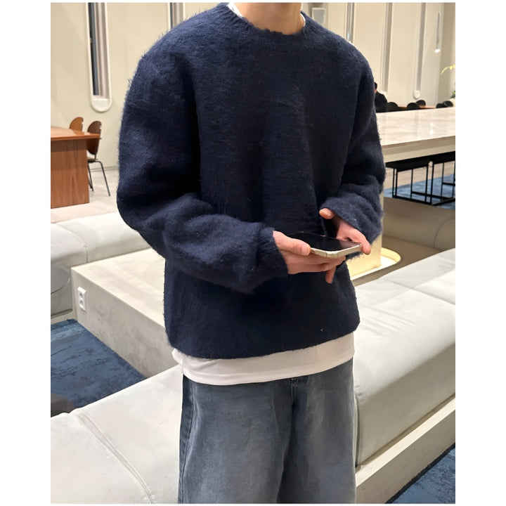 Pullover mit Rundhalsausschnitt für Herren