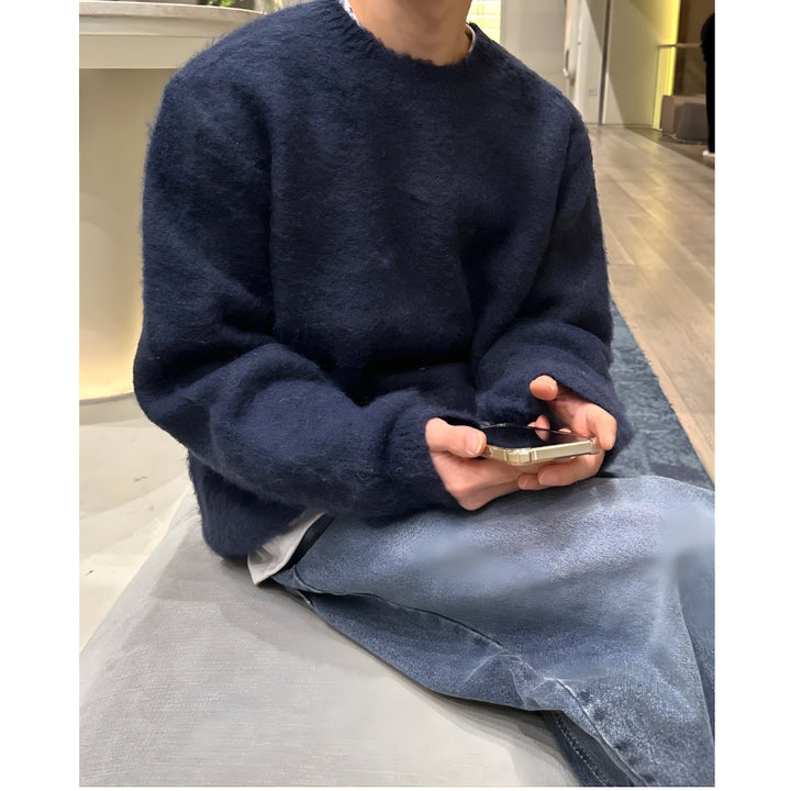 Pullover mit Rundhalsausschnitt für Herren