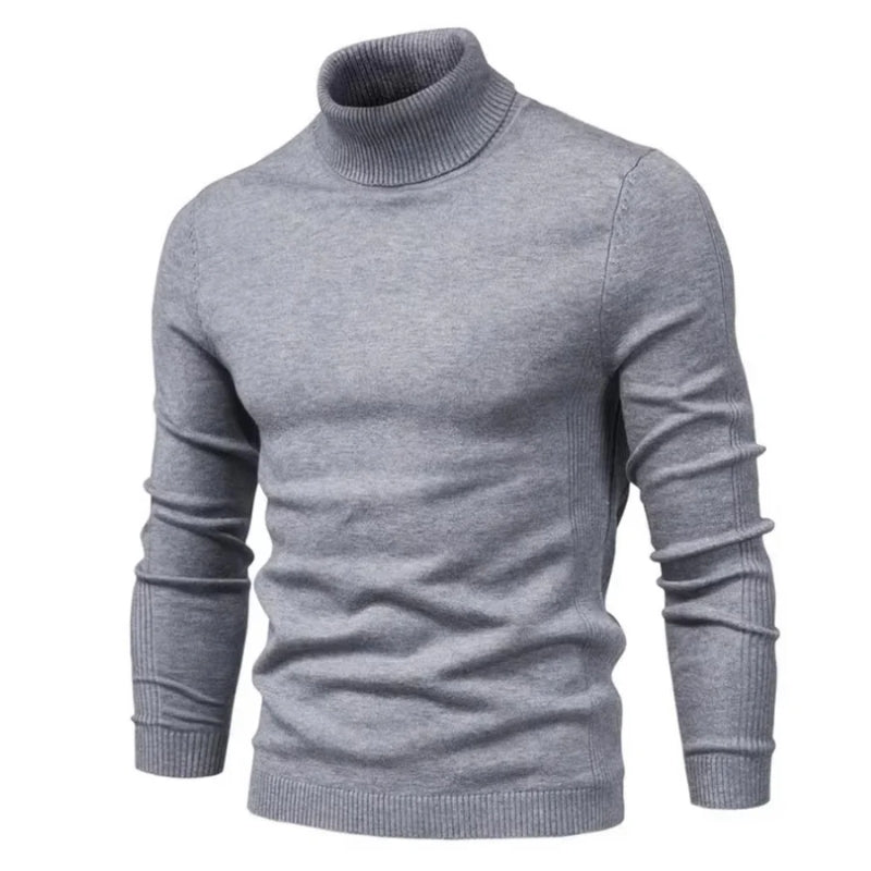 Rollkragenpullover für Herren mit Rippbündchen