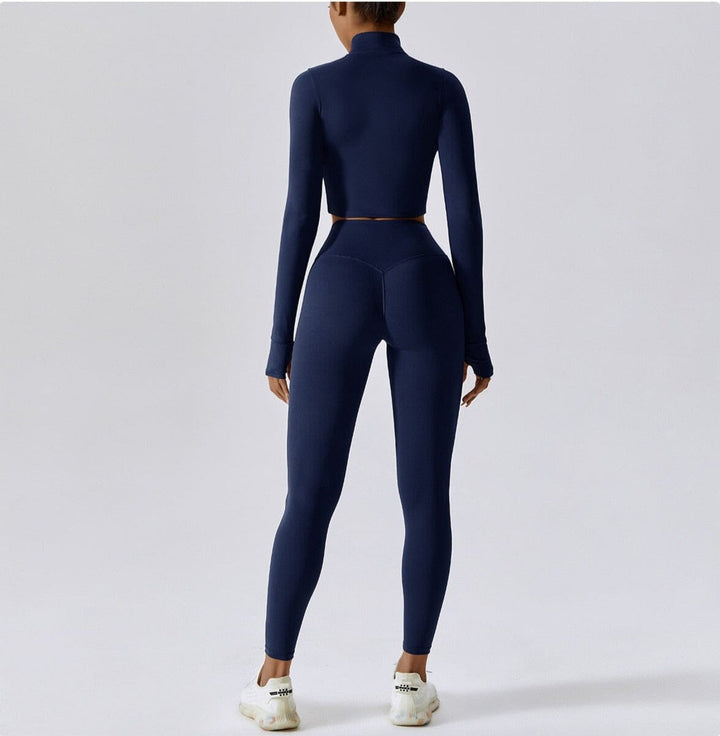 Doreen Damen 3-Teiliges Fitness-Set mit Zipper