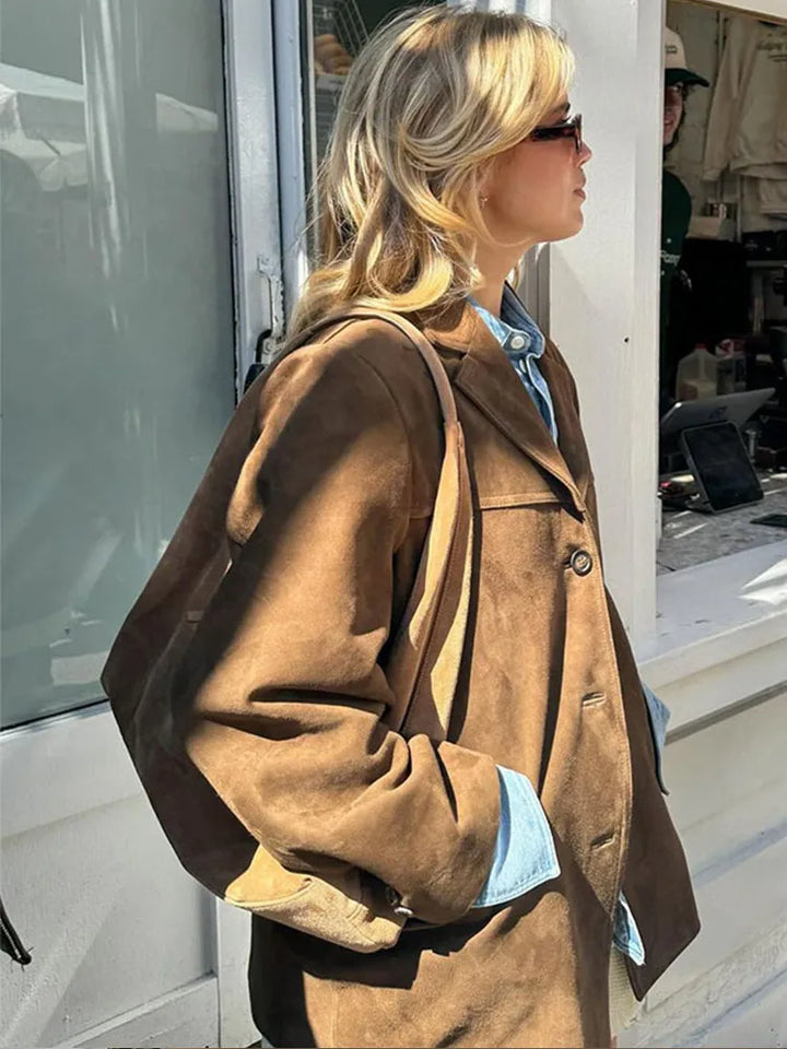 Klara Vintage-Look Suede Blazer