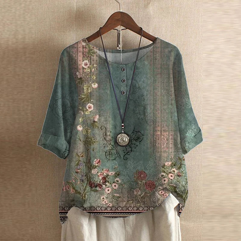 Xaveria Damenbluse mit Grafikdruck