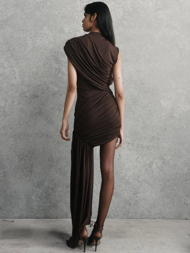 Lisann Asymmetrisches Minikleid mit Drapierung für Frauen