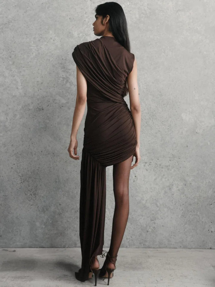 Lisann Asymmetrisches Minikleid mit Drapierung für Frauen