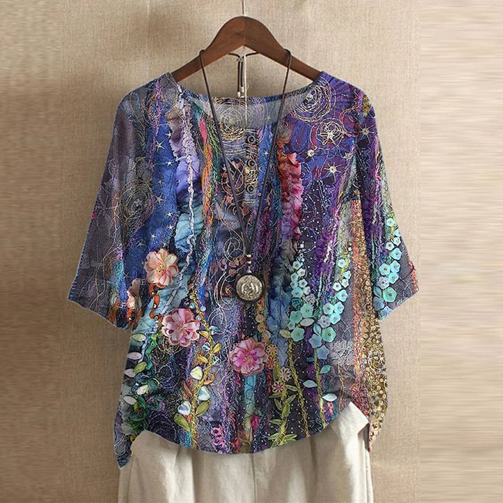 Xaveria Damenbluse mit Grafikdruck