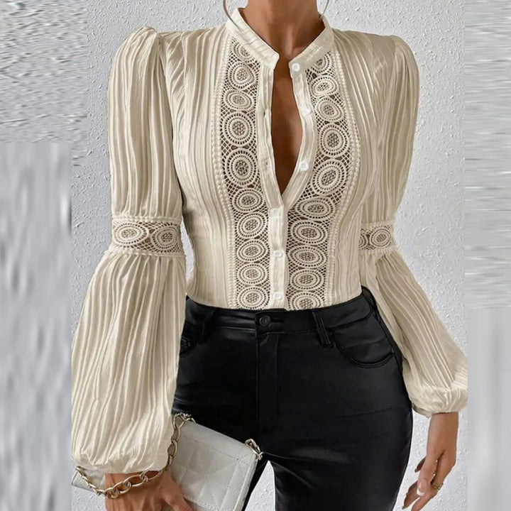 Liliane Damen Spitzenbluse