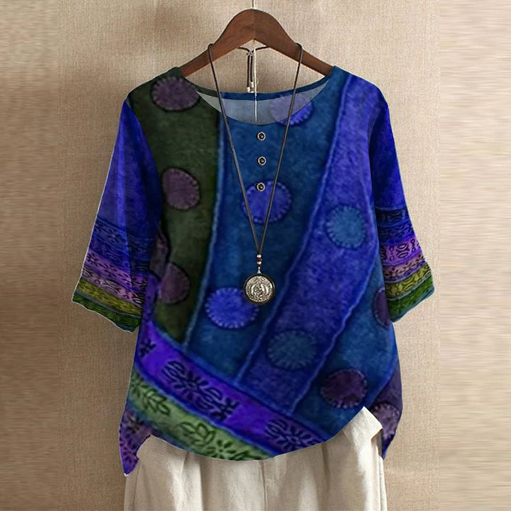 Xaveria Damenbluse mit Grafikdruck