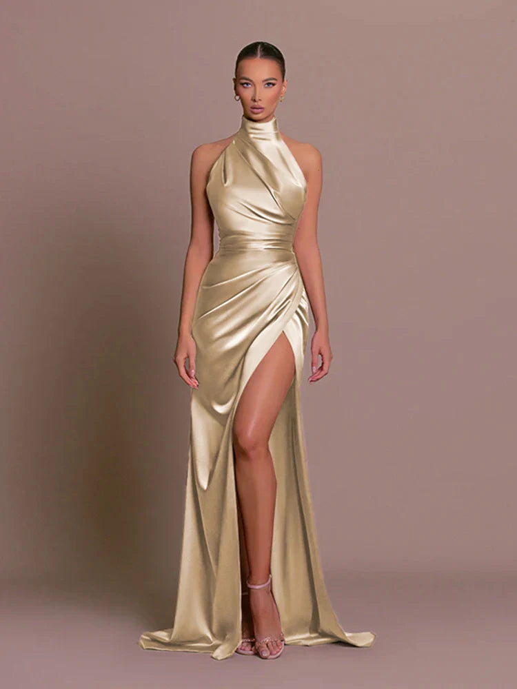 Irene Damen Ärmelloses Maxikleid mit Schlitz
