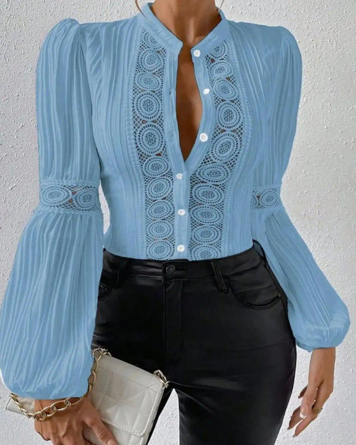 Liliane Damen Spitzenbluse