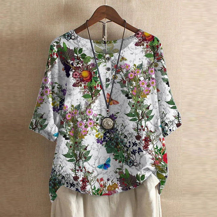 Xaveria Damenbluse mit Grafikdruck
