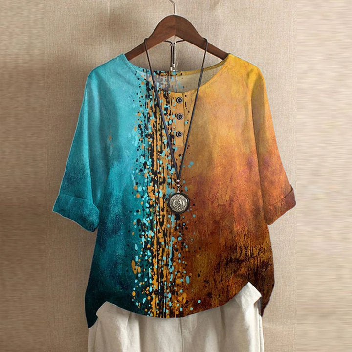 Xaveria Damenbluse mit Grafikdruck