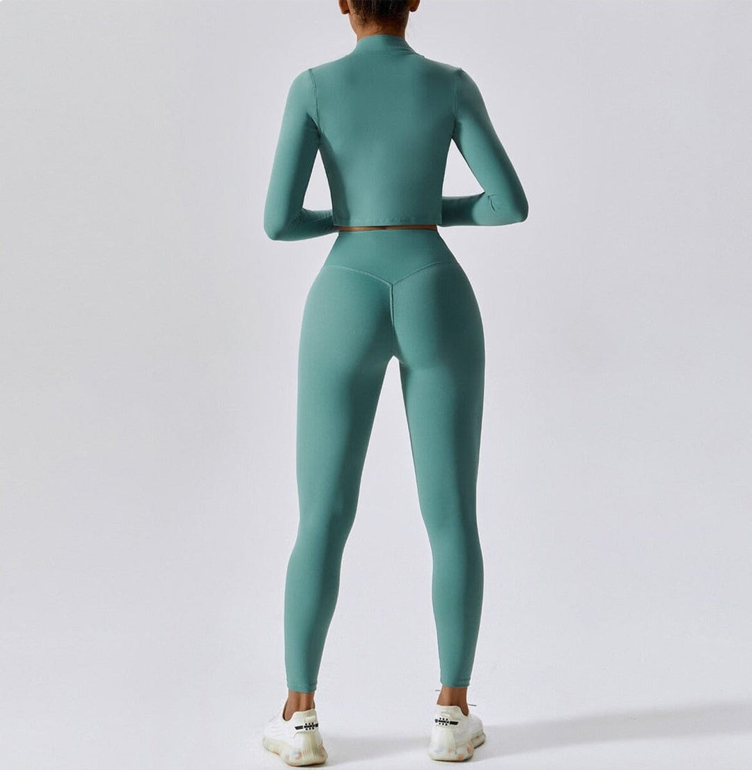 Doreen Damen 3-Teiliges Fitness-Set mit Zipper