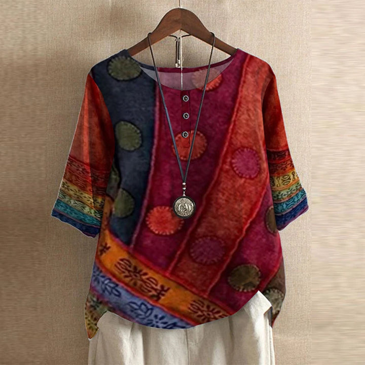 Xaveria Damenbluse mit Grafikdruck