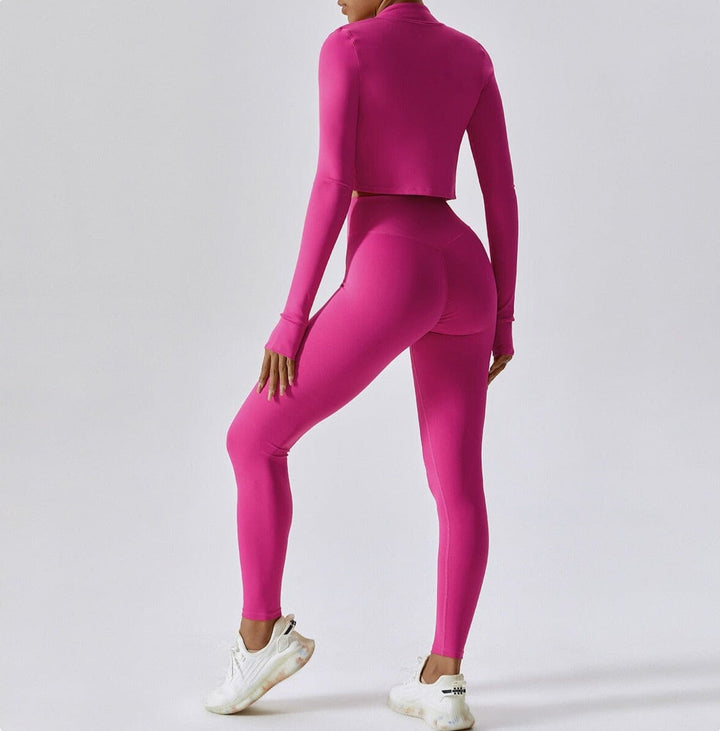 Doreen Damen 3-Teiliges Fitness-Set mit Zipper