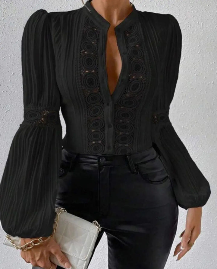 Liliane Damen Spitzenbluse