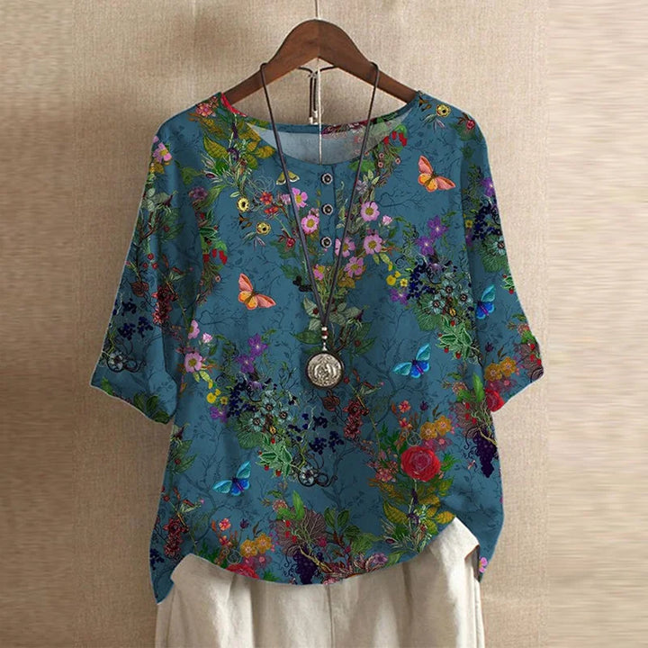 Xaveria Damenbluse mit Grafikdruck