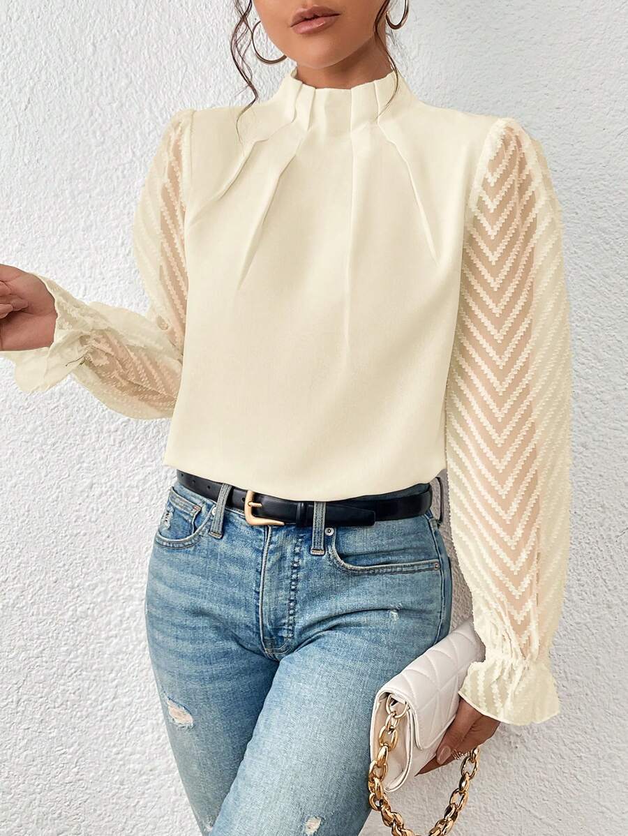 Margot Damen Chiffonbluse