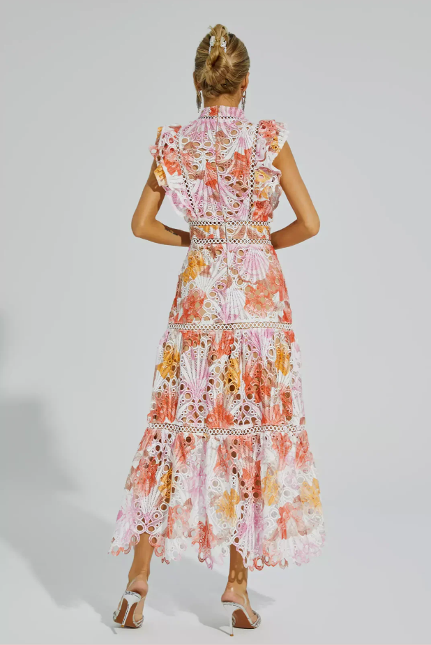Chiara Damen Elegantes Sommerkleid mit Faltendetail