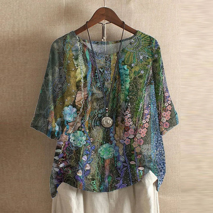 Xaveria Damenbluse mit Grafikdruck