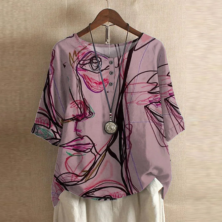 Xaveria Damenbluse mit Grafikdruck