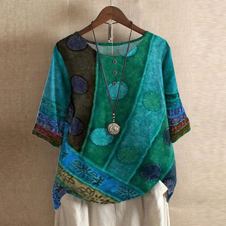 Xaveria Damenbluse mit Grafikdruck