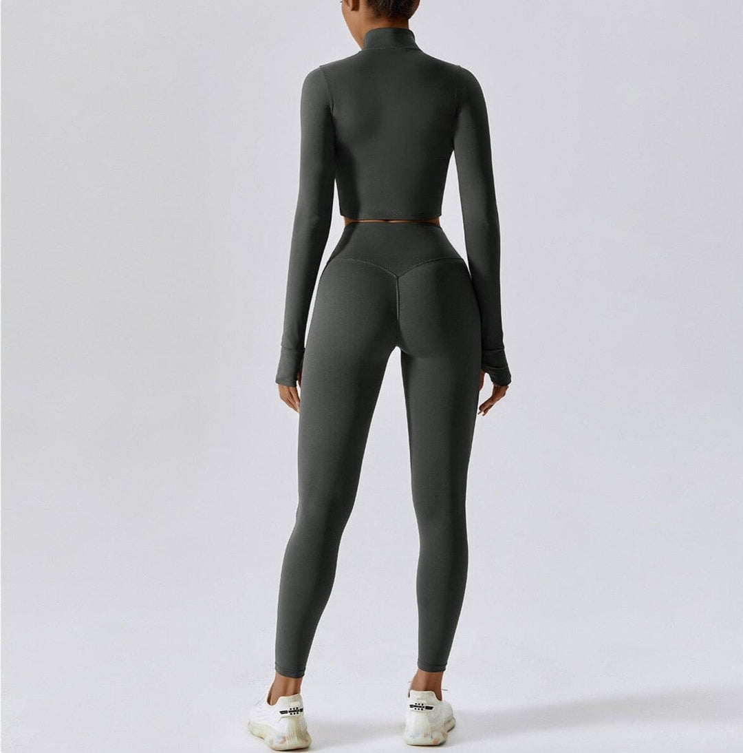 Doreen Damen 3-Teiliges Fitness-Set mit Zipper