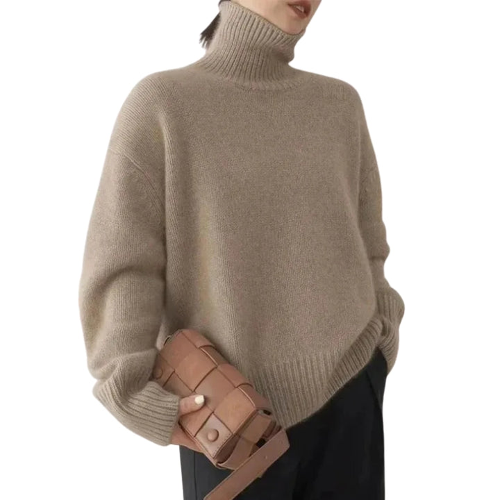 Übergroßer Pullover mit hohem Kragen für Damen