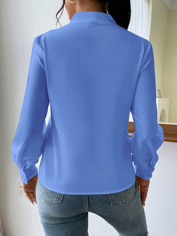 Gesa V-Ausschnitt Langarm Bluse