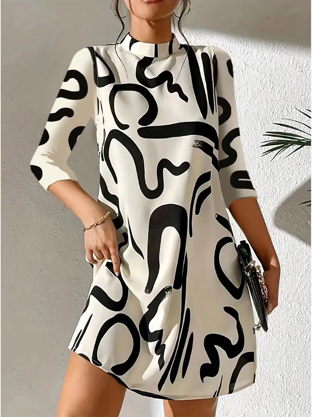 Anette lässiges Minikleid mit Druck