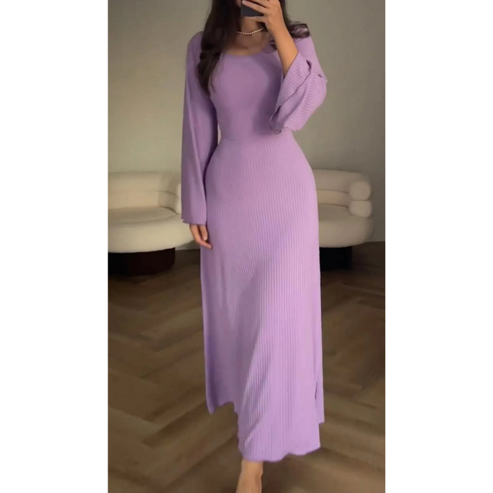 Elva Elegantes Langarmkleid