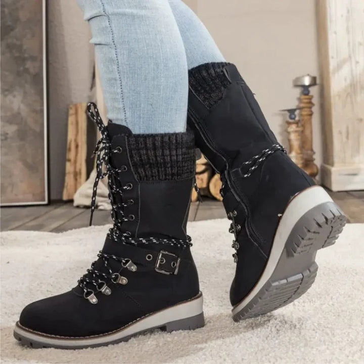 Winter Stiefel für Damen mit Strickabschluss