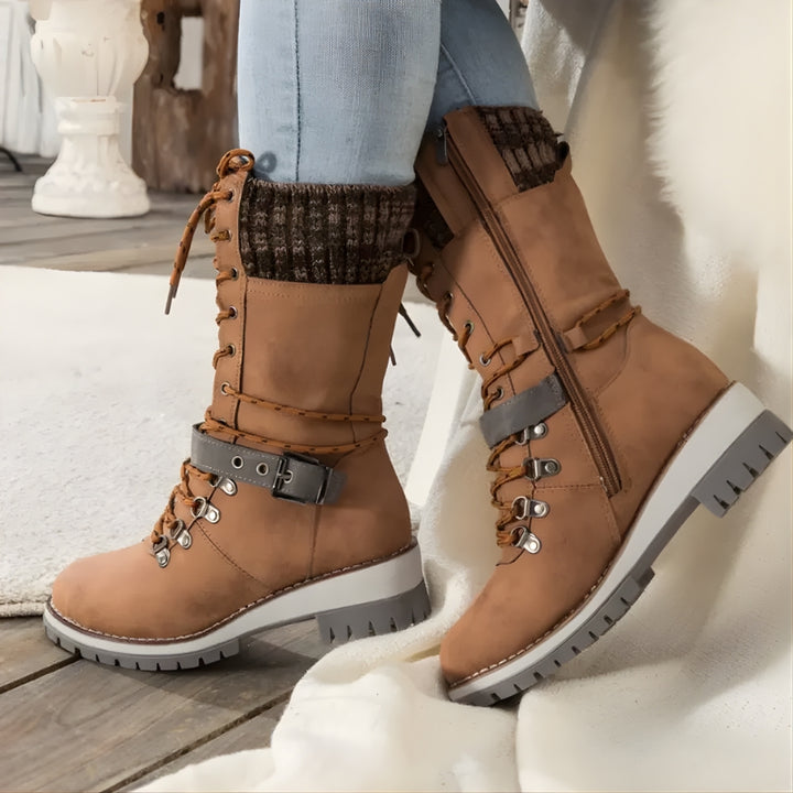 Winter Stiefel für Damen mit Strickabschluss