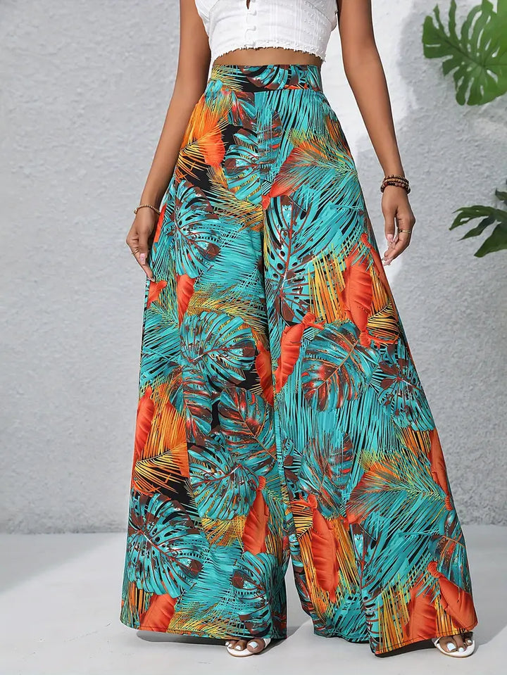 Odette Tropische Weitbein-Hose für Damen
