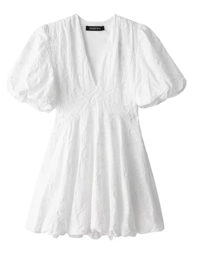 Alexine Schmeichelndes Weißes Kleid für Damen