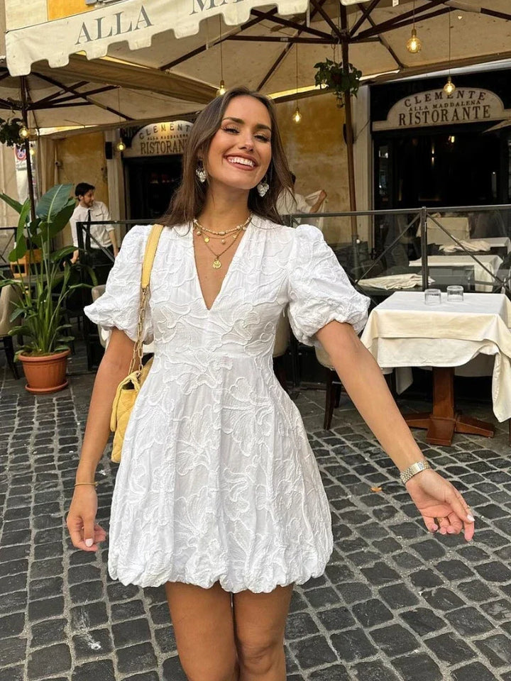Alexine Schmeichelndes Weißes Kleid für Damen