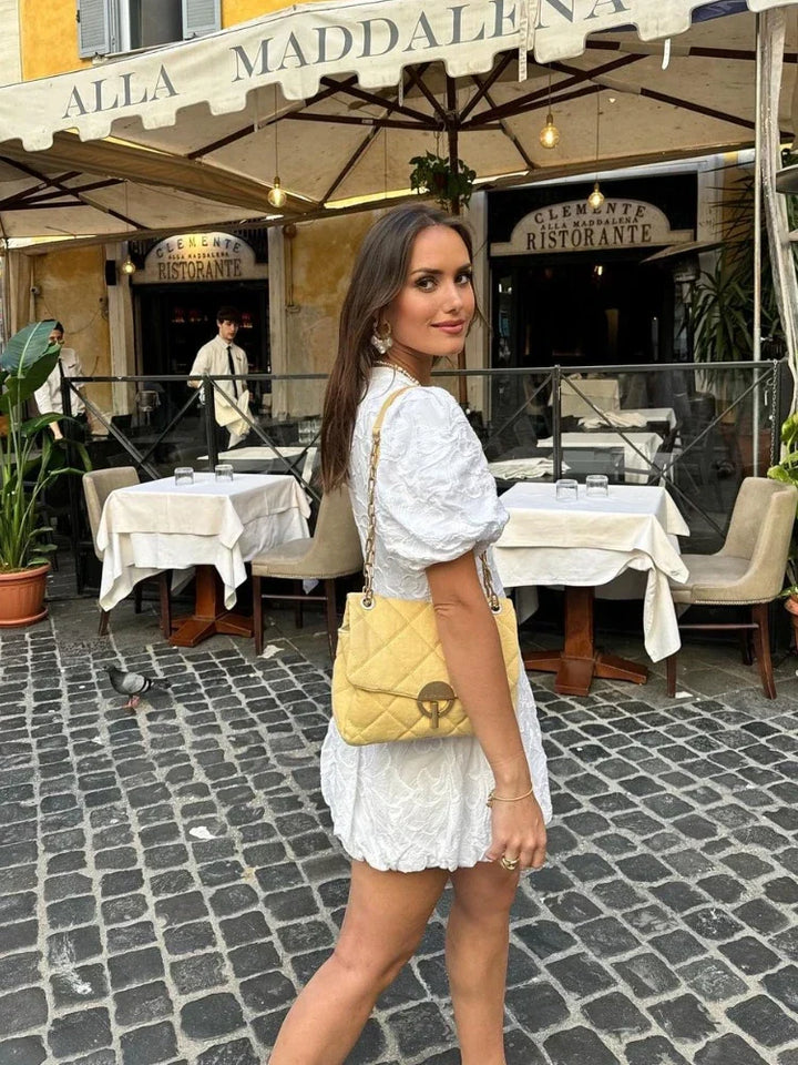 Alexine Schmeichelndes Weißes Kleid für Damen