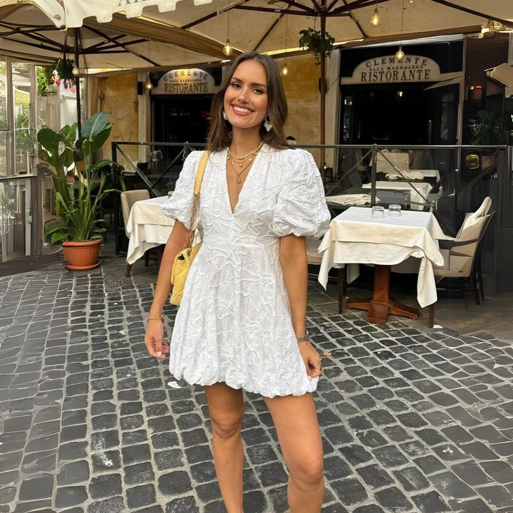 Alexine Schmeichelndes Weißes Kleid für Damen