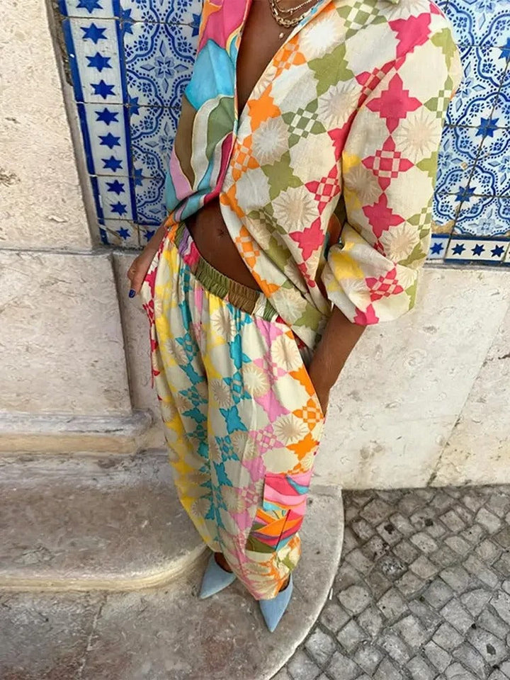 Alia Elegantes Inselkleid und Zweiteiliges Set für Damen