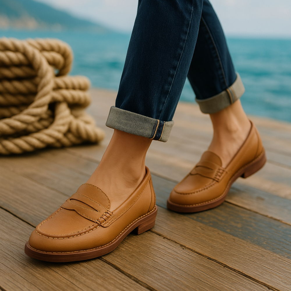 Alvara stilvolle orthopädische Slipper in Khaki bequeme Damenschuhe mit Fußstütze