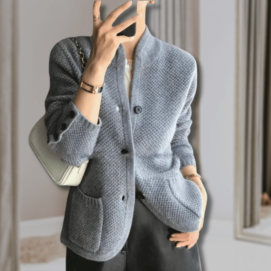 Anna Damen Strickjacke mit Knöpfen & Taschen - Modehaus Blum