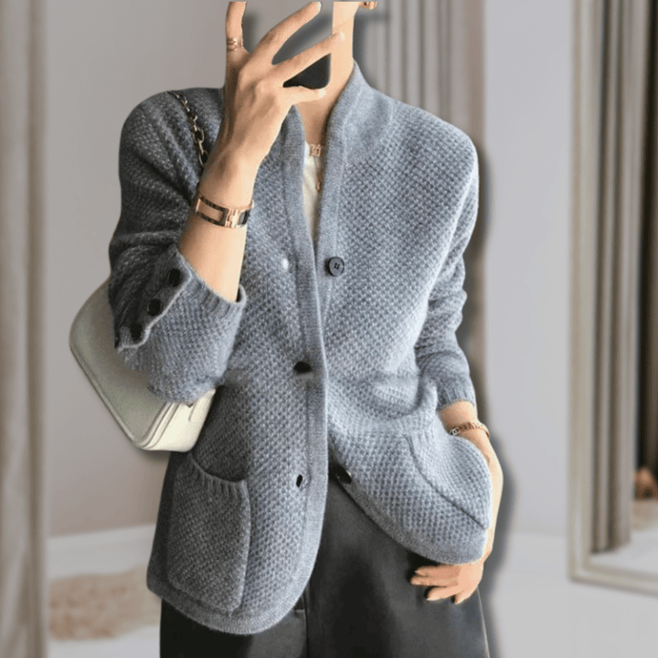 Anna Damen Strickjacke mit Knöpfen & Taschen - Modehaus Blum